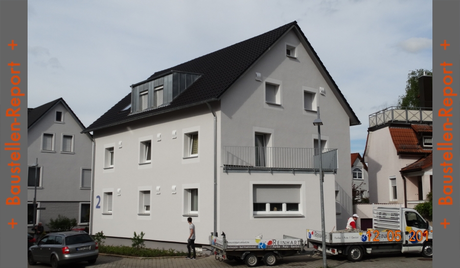Mehrfamilienhaus in Neckarsulm / Nach der energetischen Sanierung des Dachs, der Fenster, der Fassade und der Lüftung